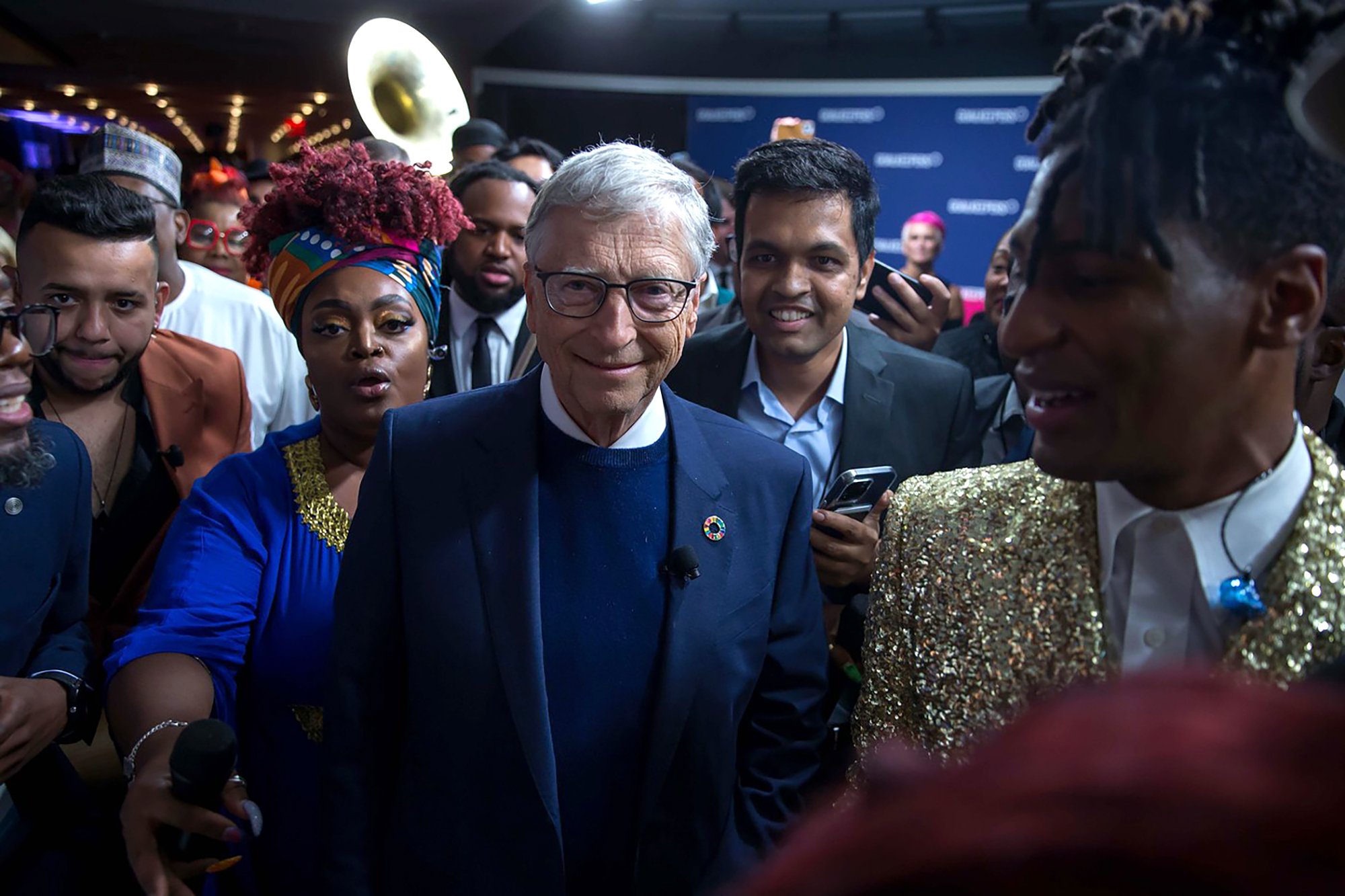 Na udělování cen Goalkeepres, které pořádá nadace manželů Gatesových 
Autor: Brazil Photo Press, Brazil Photo Press / Alamy / Profimedia