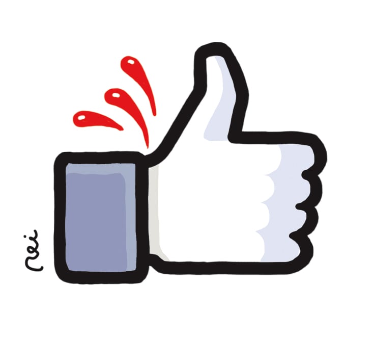 Smutní na Facebooku