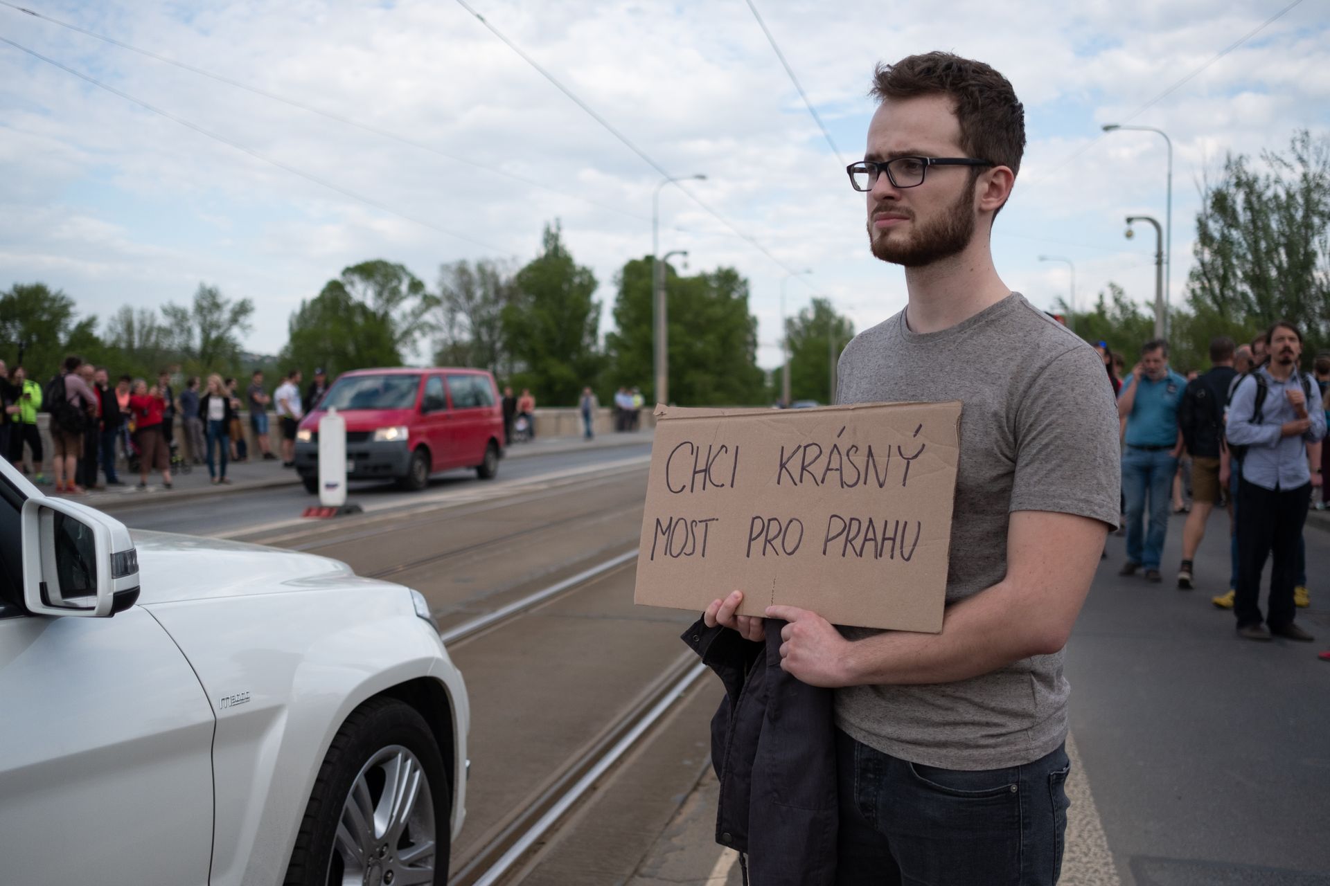 Blokáda Libeňského mostu, 25.4.2018
Autor: Matěj Stránský