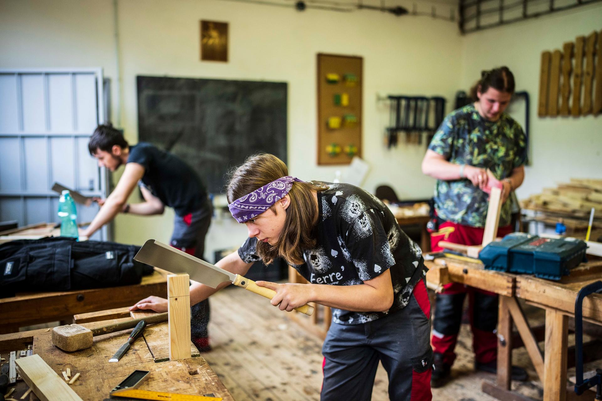 Dvakrát měř, jednou řež. (Studenti truhlařiny se učí pracovat se dřevem)
Autor: Milan Jaroš
