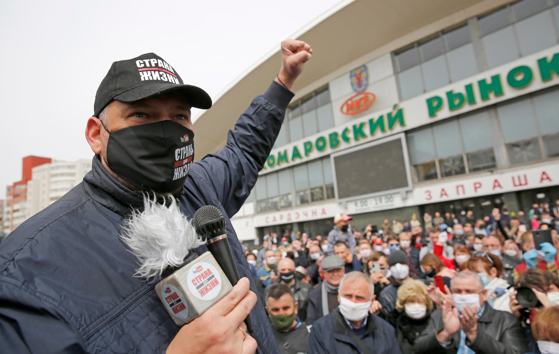 Mentálně žiju v roce 2020 (Sjarhej Cichanouski v Bělorusku, když chtěl kandidovat na prezidenta, Minsk 2020)
Autor: TATYANA ZENKOVICH / EPA / Profimedia