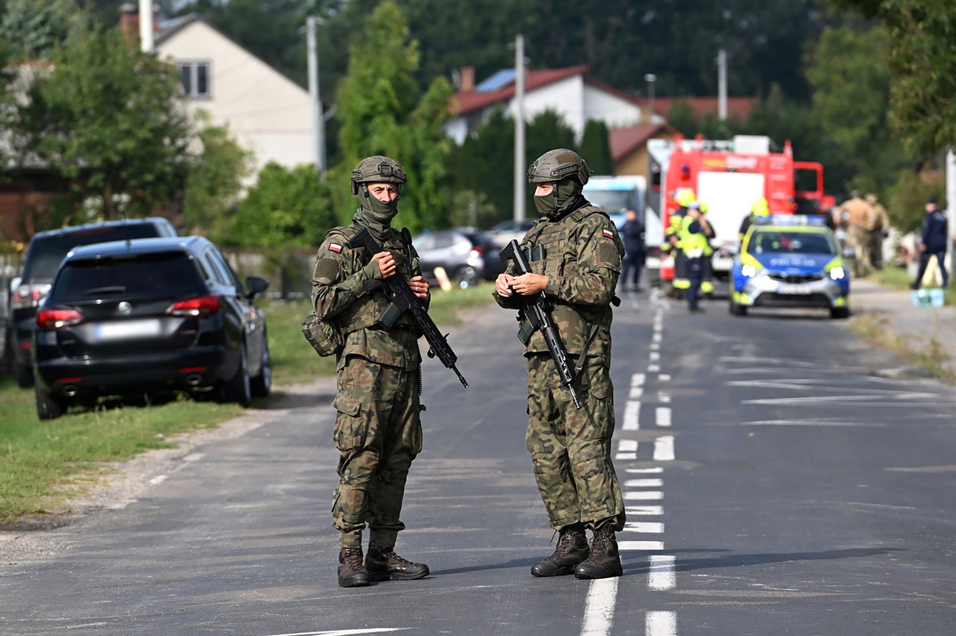 Polské záchranné složky prověřily místa po narušení vzdušného prostoru ruskými drony.
