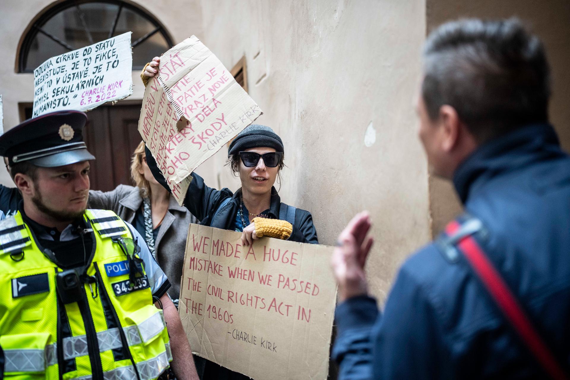 Mše svatá za Charlie Kirka, Praha, 16.9. 2025
Autor: Milan Jaroš