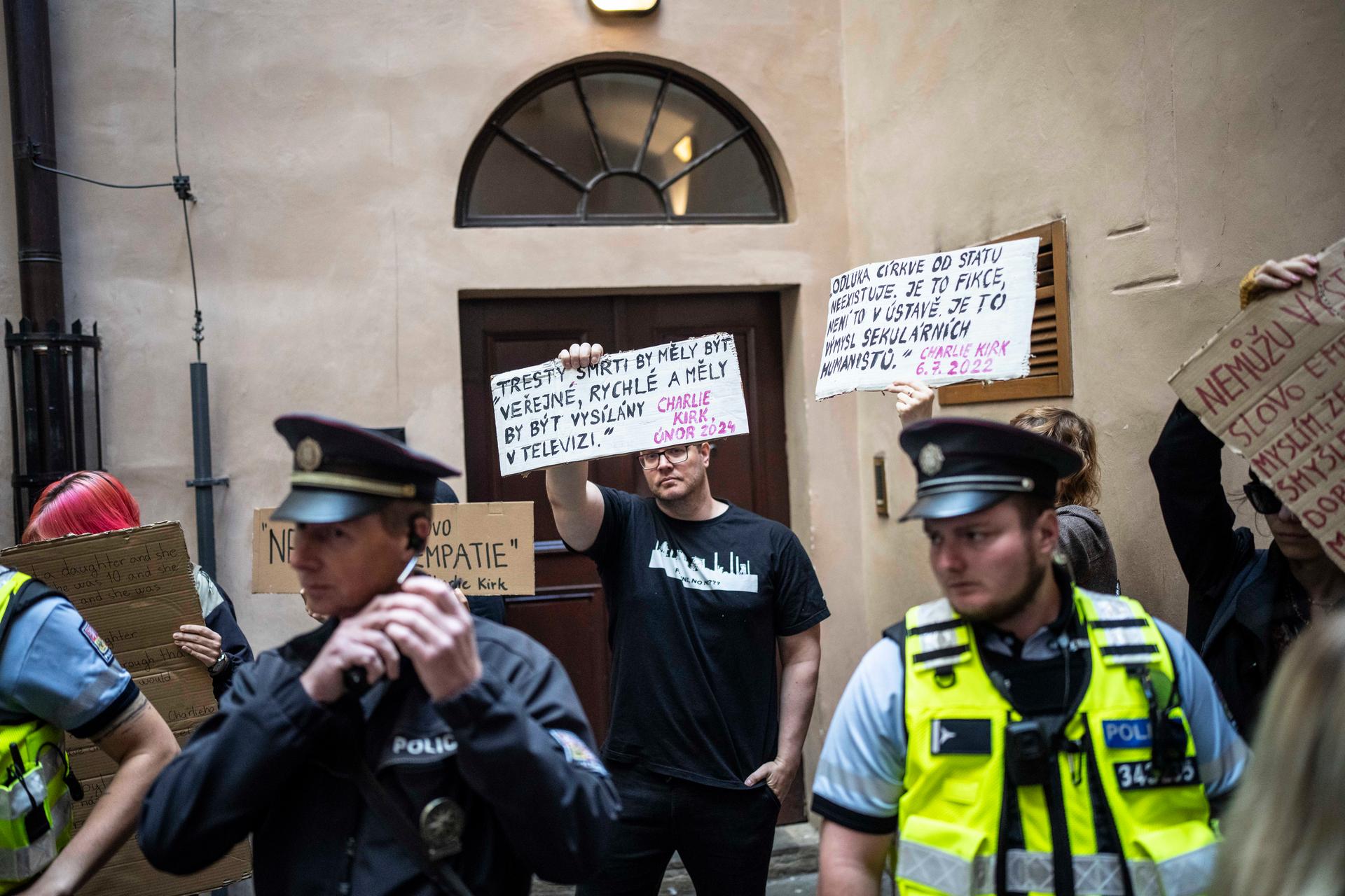 Mše svatá za Charlie Kirka, Praha, 16.9. 2025
Autor: Milan Jaroš