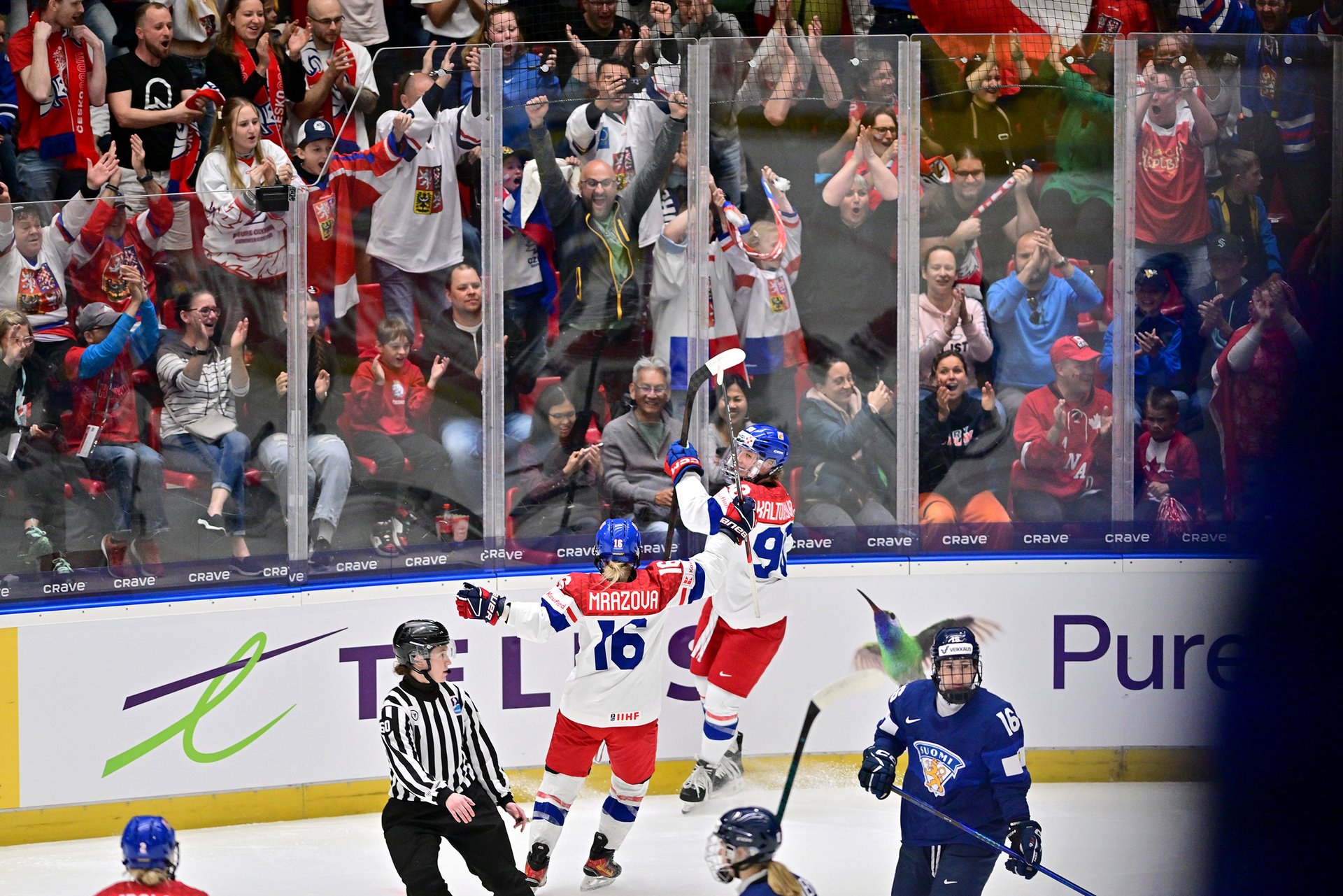 Kateřina Mrázová, Kristýna Kaltounková, hokejistka, sportovkyně, radost