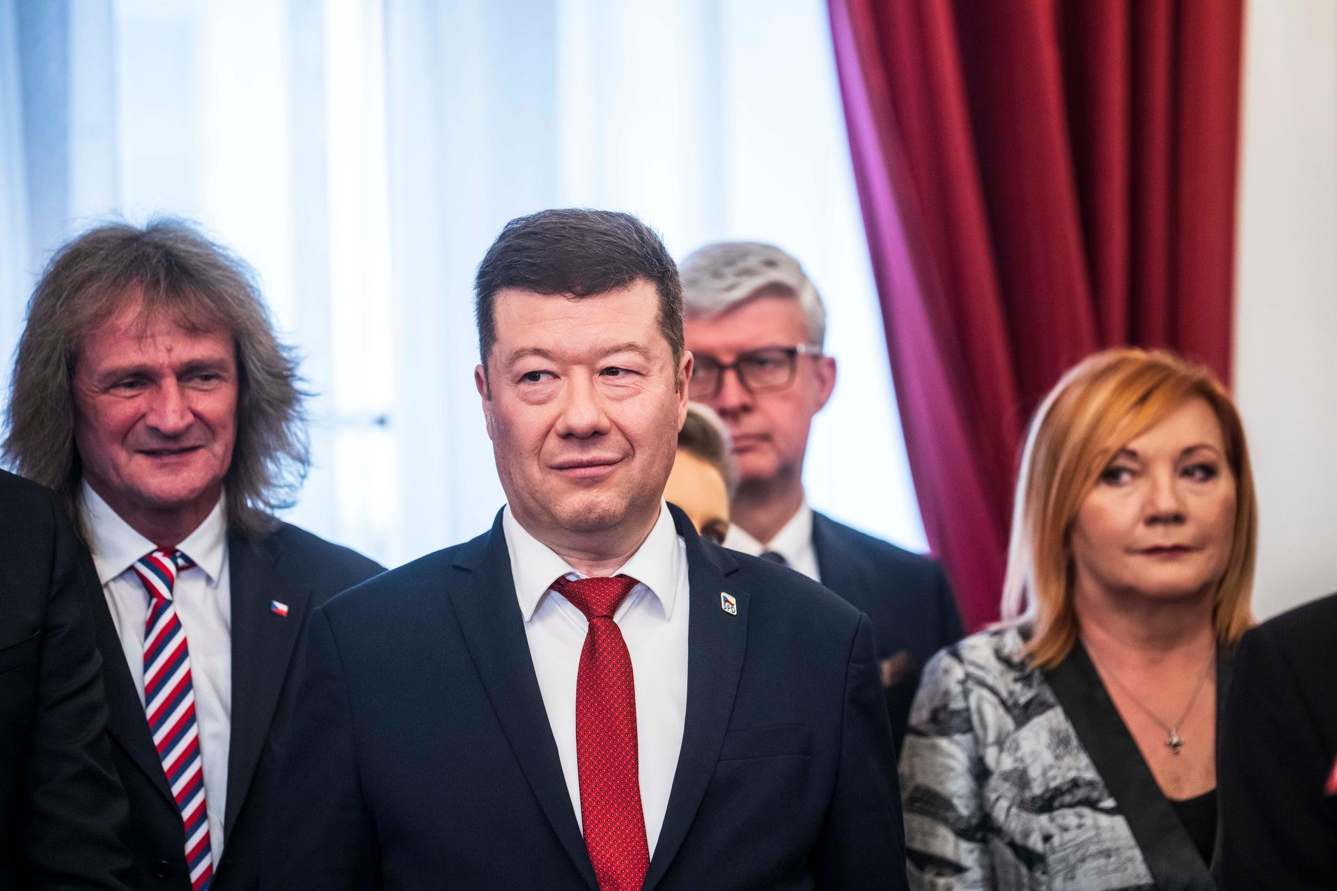 Tomio Okamura při pondělním podpisu koaliční smlouvy
Autor: Milan Jaroš