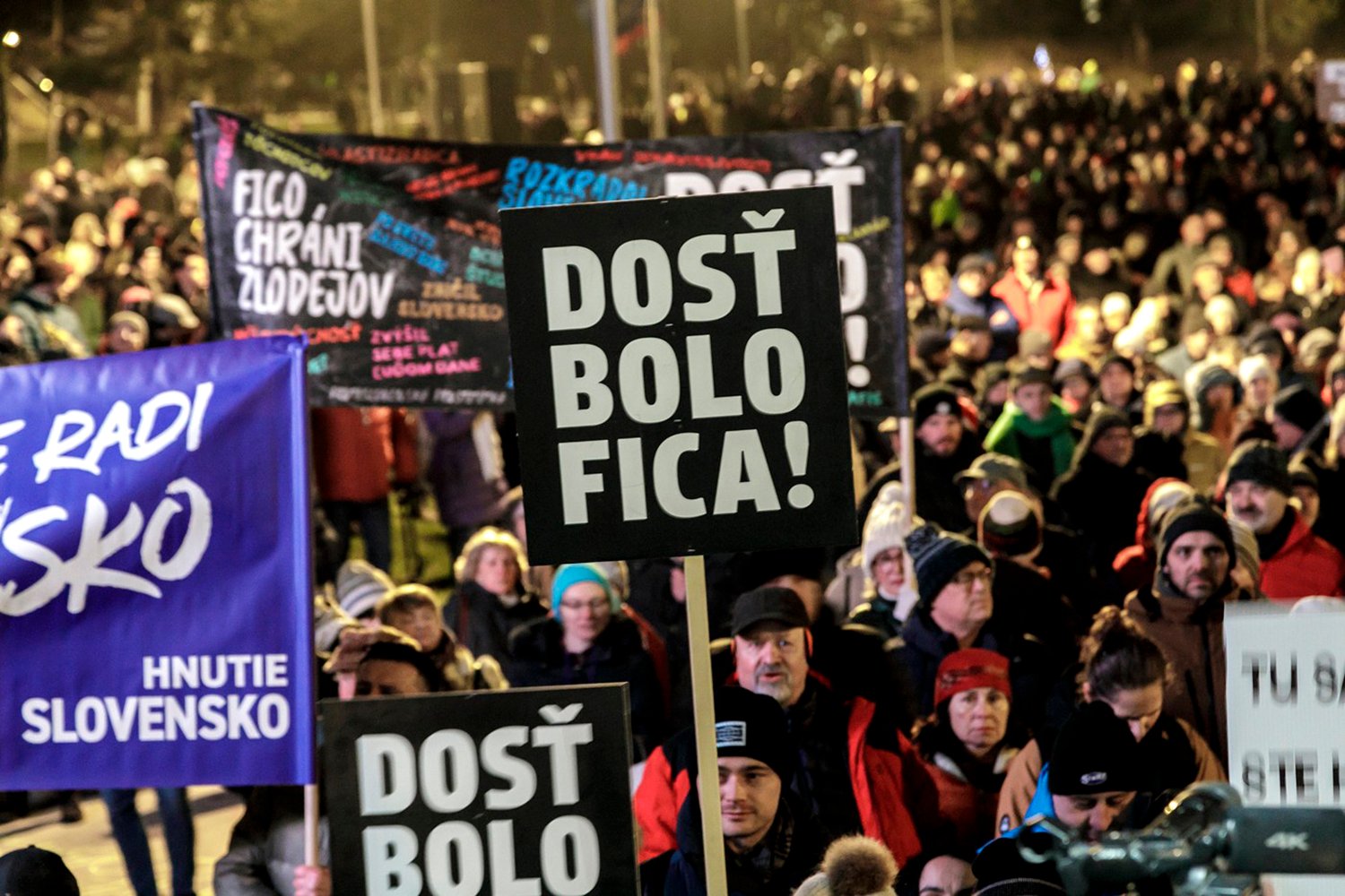 Protestné zhromaždenie opozičných strán v Bratislave