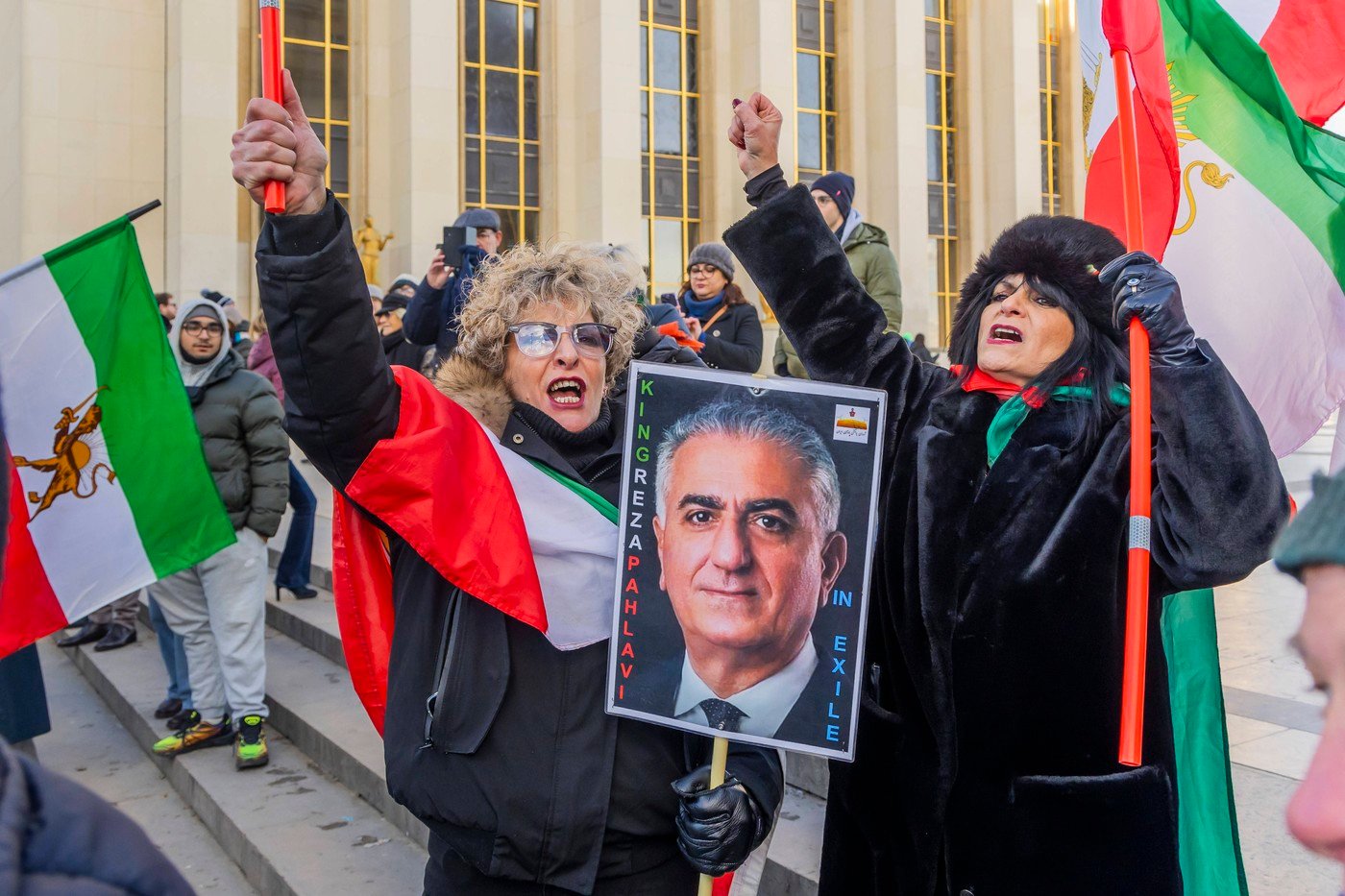Pařížská demonstrace na podporu íránských protestů
