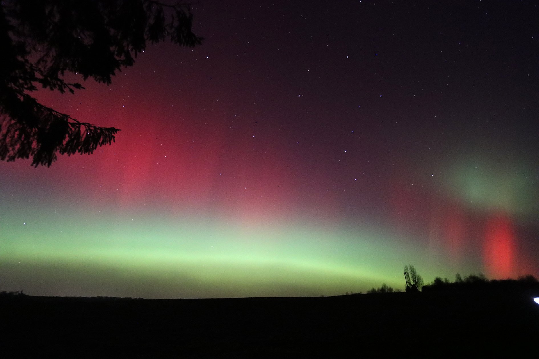Northern lights over Saxony