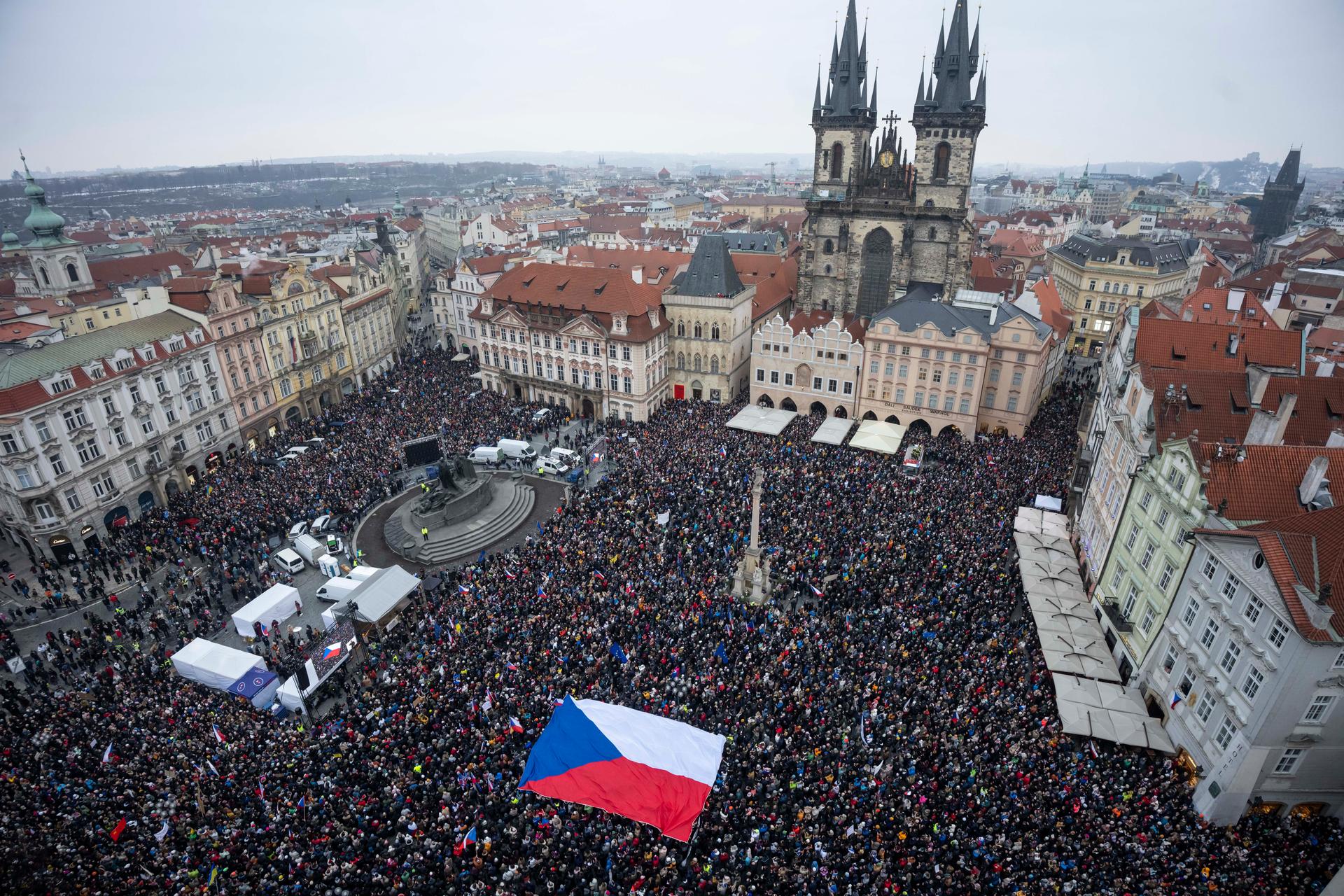 Demonstrace Milionu Chvilek pro demokracii, Staroměstské náměstí, 1.2. 2026
Autor: Milan Jaroš