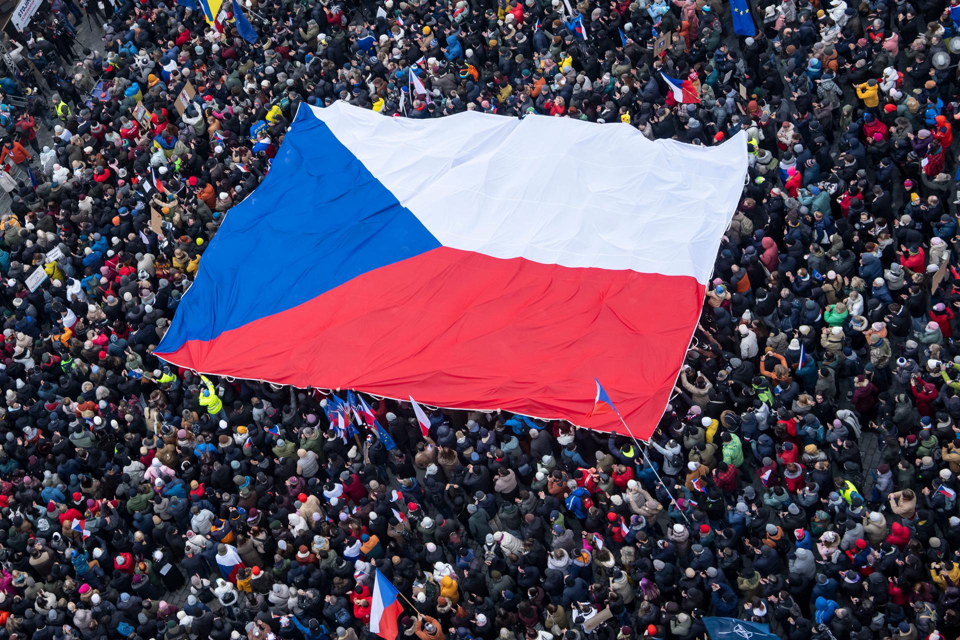 Demonstrace Milionu Chvilek pro demokracii, Staroměstské náměstí, 1.2. 2026
Autor: Milan Jaroš