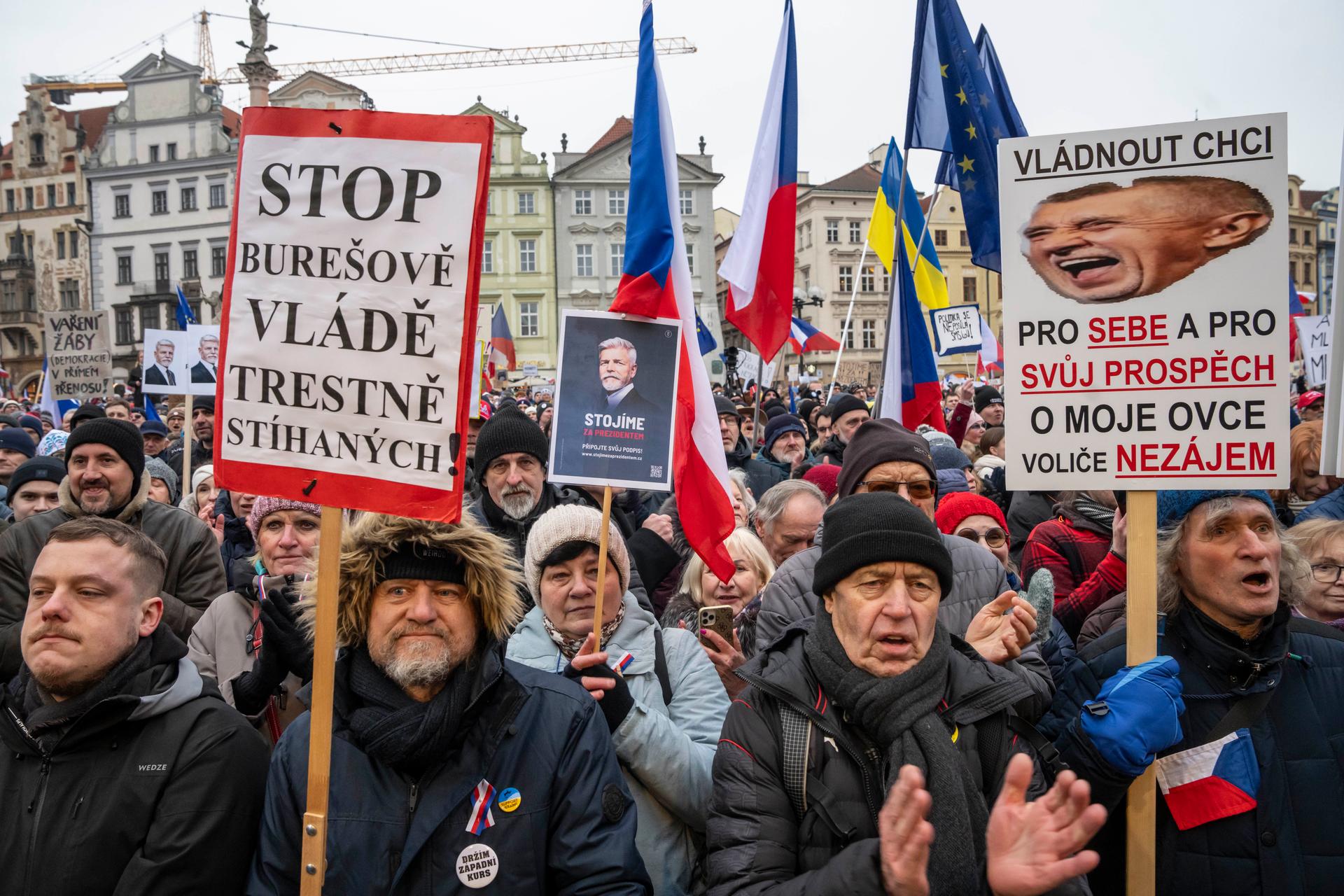 Demonstrace Milionu Chvilek pro demokracii, Staroměstské náměstí, 1.2. 2026
Autor: Milan Jaroš