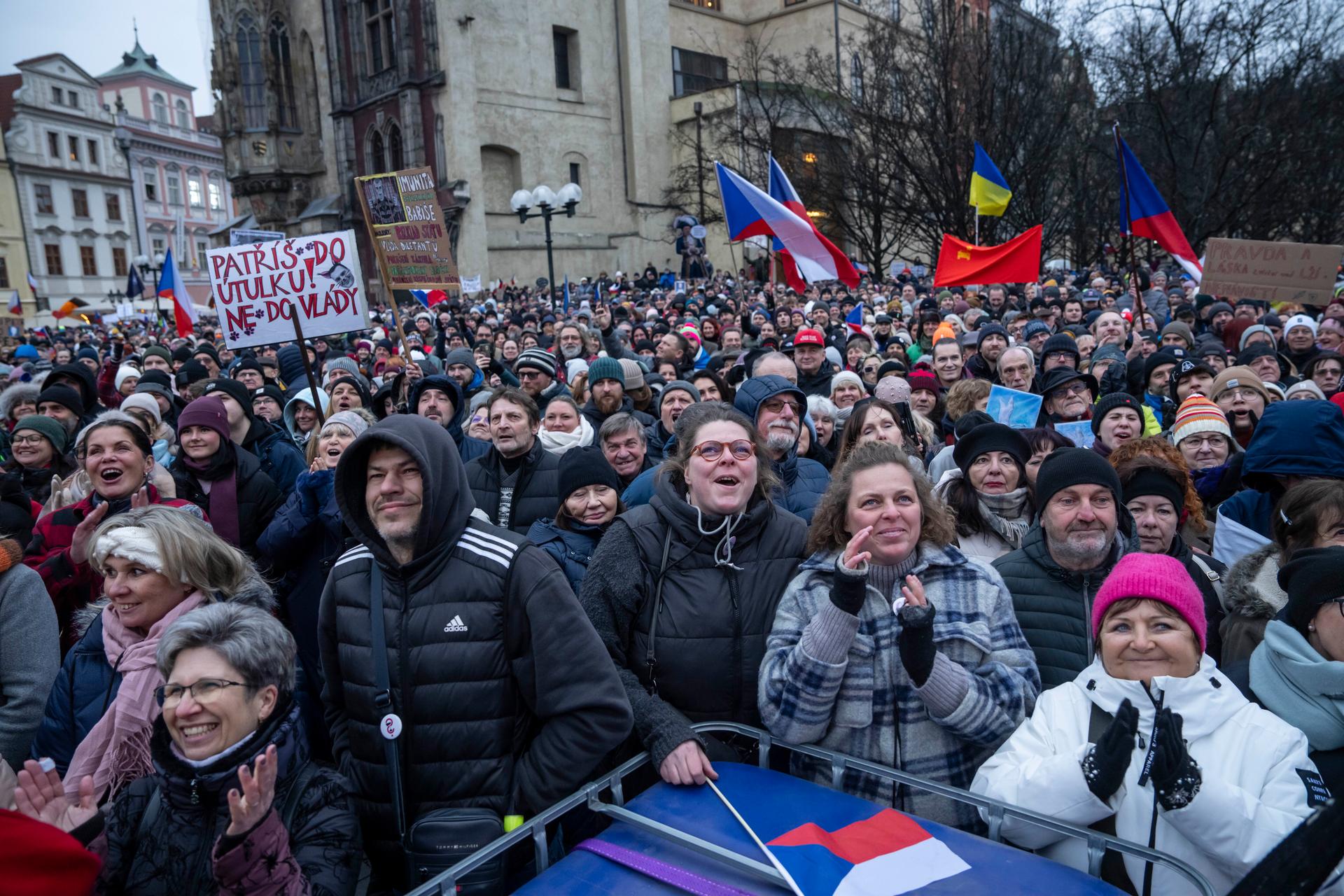Demonstrace Milionu Chvilek pro demokracii, Staroměstské náměstí, 1.2. 2026
Autor: Milan Jaroš