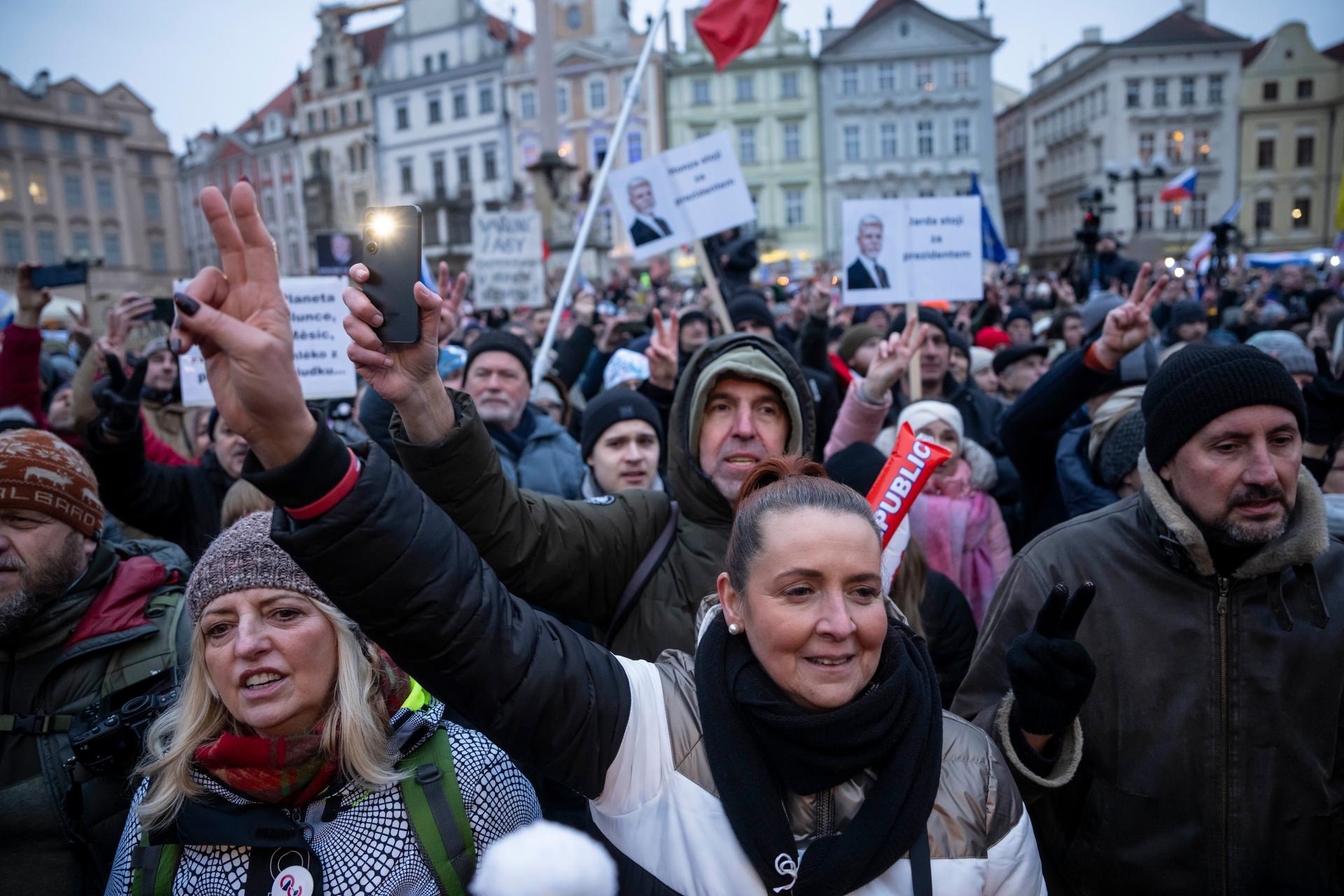 Demonstrace Milionu Chvilek pro demokracii, Staroměstské náměstí, 1.2. 2026
Autor: Milan Jaroš
