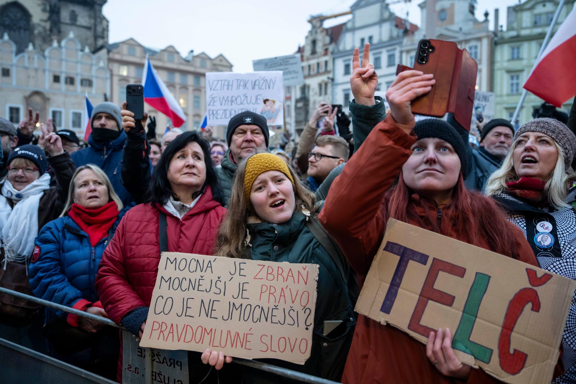 Demonstrace Milionu Chvilek pro demokracii, Staroměstské náměstí, 1.2. 2026
Autor: Milan Jaroš