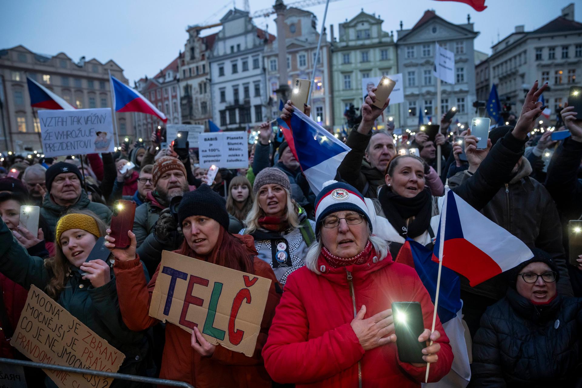 Demonstrace Milionu Chvilek pro demokracii, Staroměstské náměstí, 1.2. 2026
Autor: Milan Jaroš