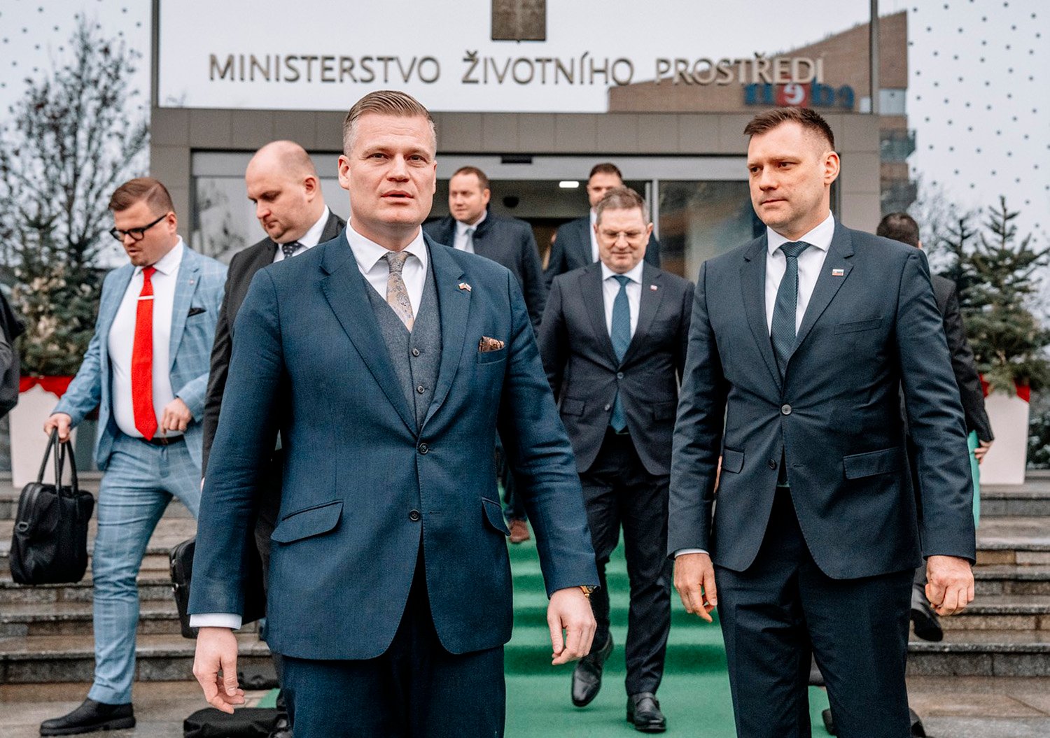 Praha, 30.01.2026  Tiskový brífink po jednání českého ministra životního prostředí Petra Macinky se slovenským protějškem Tomášem Tarabou. Ministerstvo životního prostředí. Účast: Petr Macinka, ministr životního prostředí ČR Tomáš Taraba, ministr životníh
Autor: PETR TOPIČ / MFDNES + LN / Profimedia