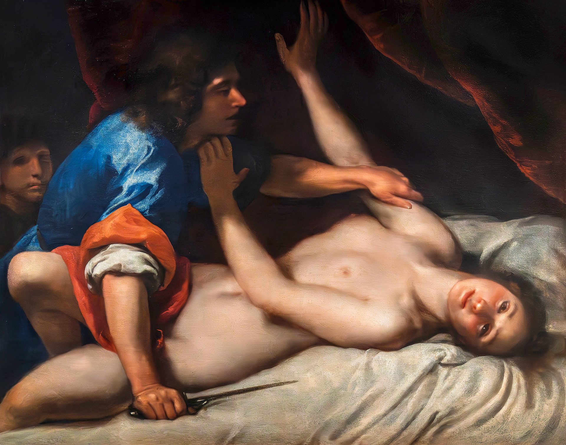 Bránila se Lukrécie gestem nebo pěstmi? (Obraz italského malíře Felice Ficherelliho z roku 1640)