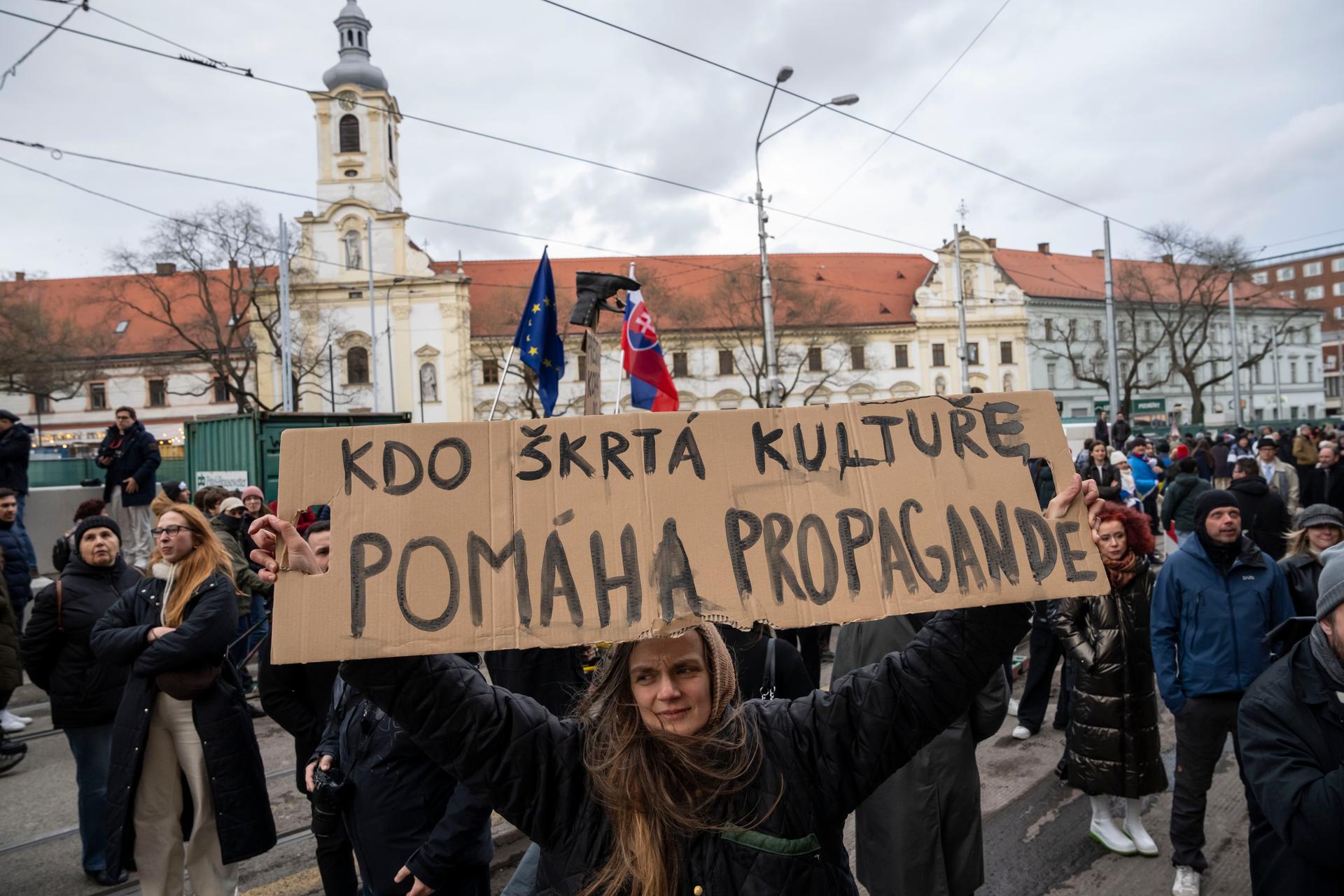 Protest proti ministryni kultury Martině Šimkovičové, Bratislava, 31.3. 2026
Autor: Milan Jaroš