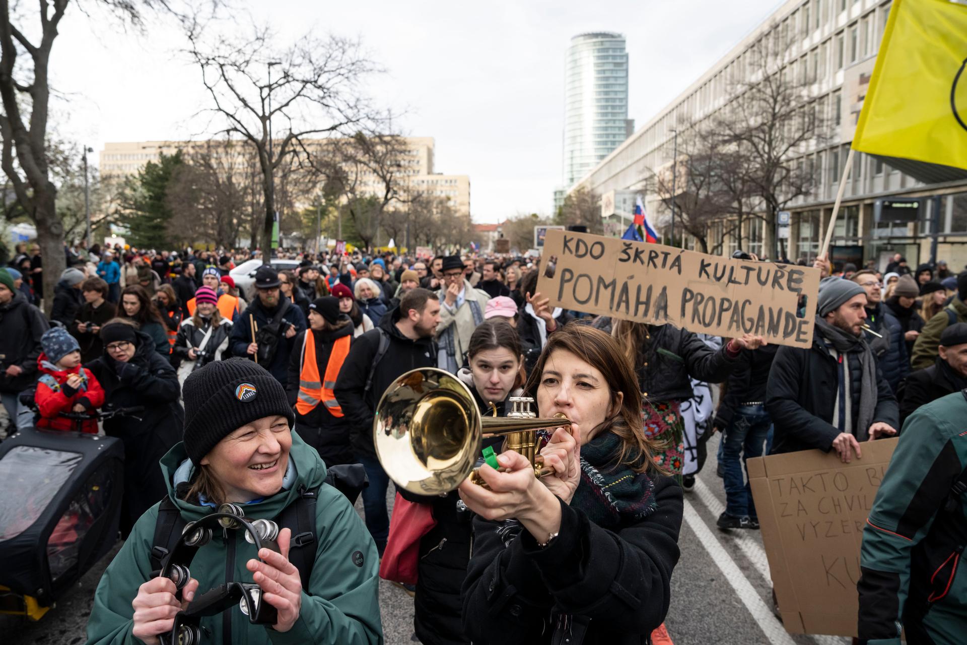 Protest proti ministryni kultury Martině Šimkovičové, Bratislava, 31.3. 2026