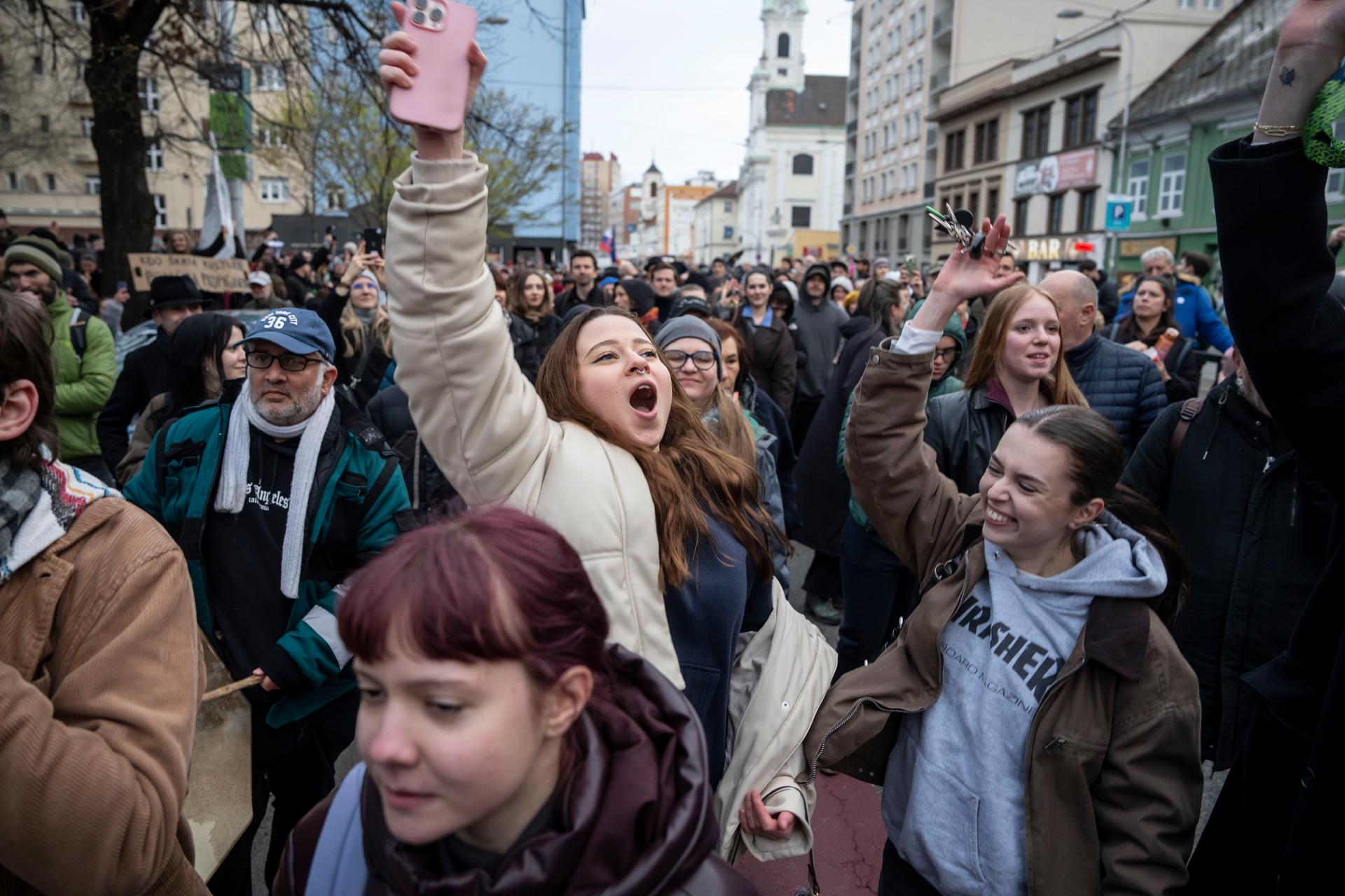 Protest proti ministryni kultury Martině Šimkovičové, Bratislava, 31.3. 2026
Autor: Milan Jaroš