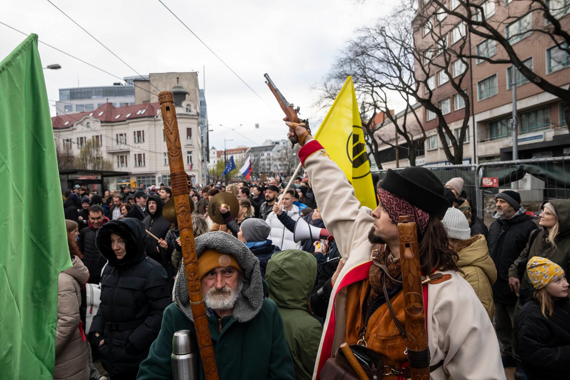 Protest proti ministryni kultury Martině Šimkovičové, Bratislava, 31.3. 2026
Autor: Milan Jaroš
