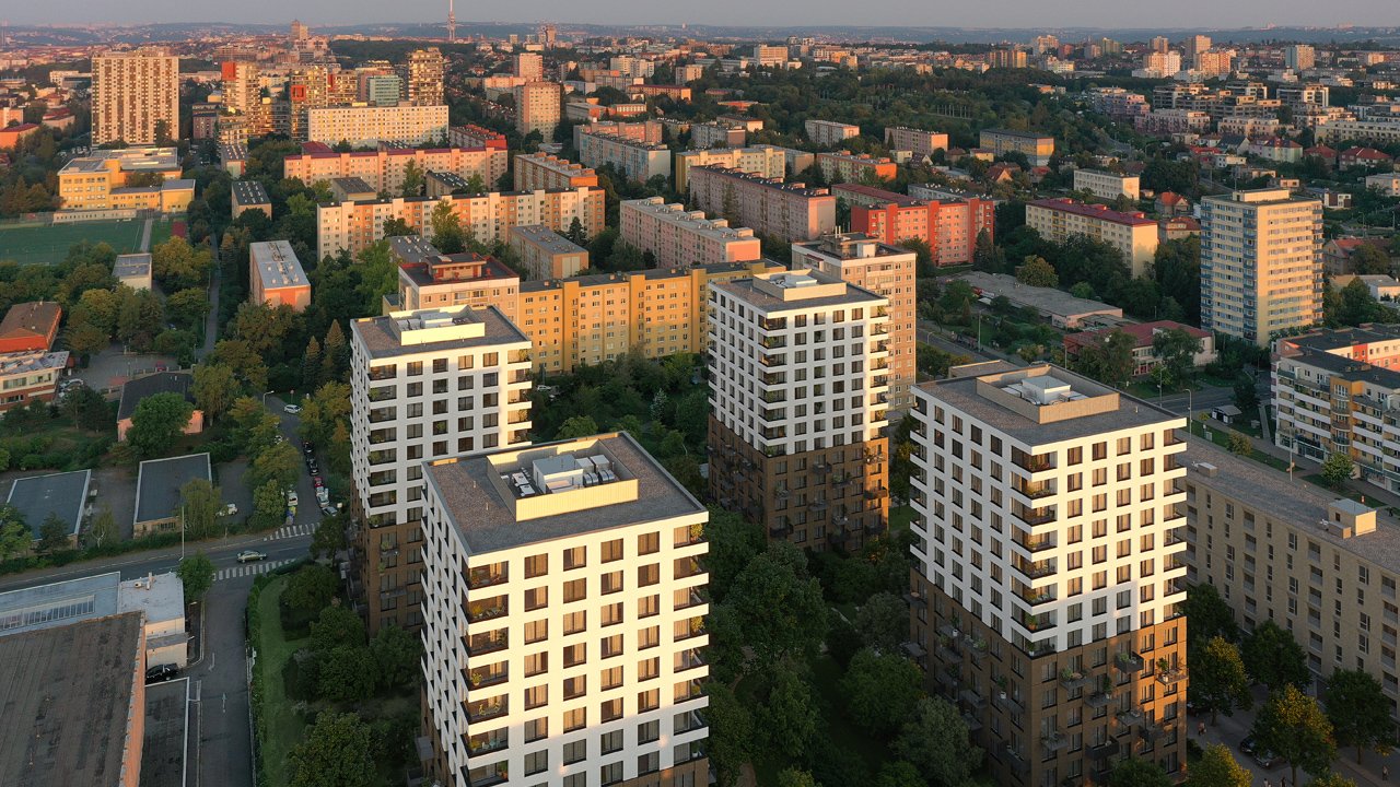 Rezidenční projekt Sky Towers budou tvořit čtyři věžové budovy, zdroj: Daramis