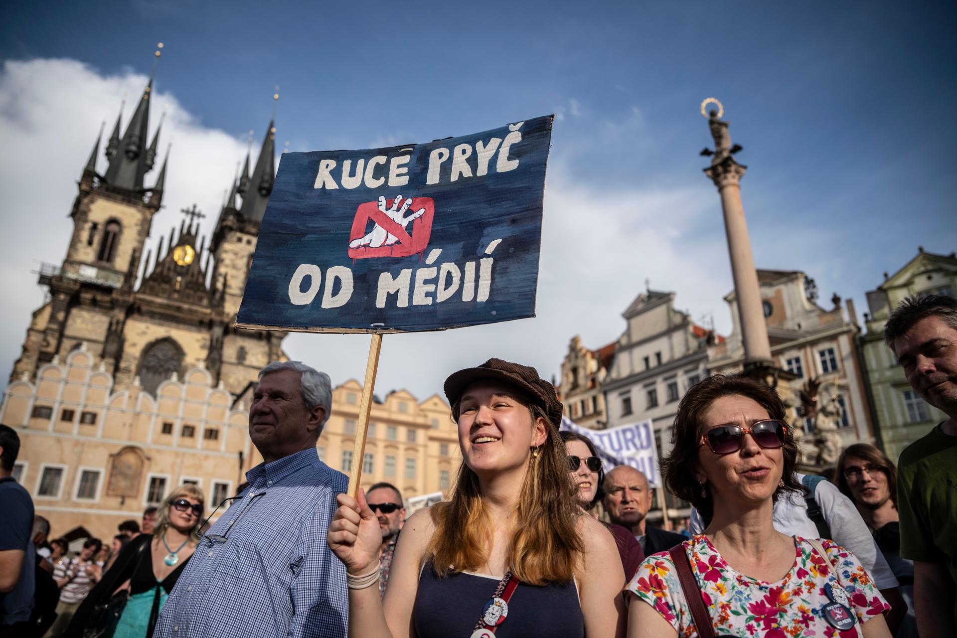 Shromáždění "Ruce pryč od médií“ 
Autor: Milan Jaroš