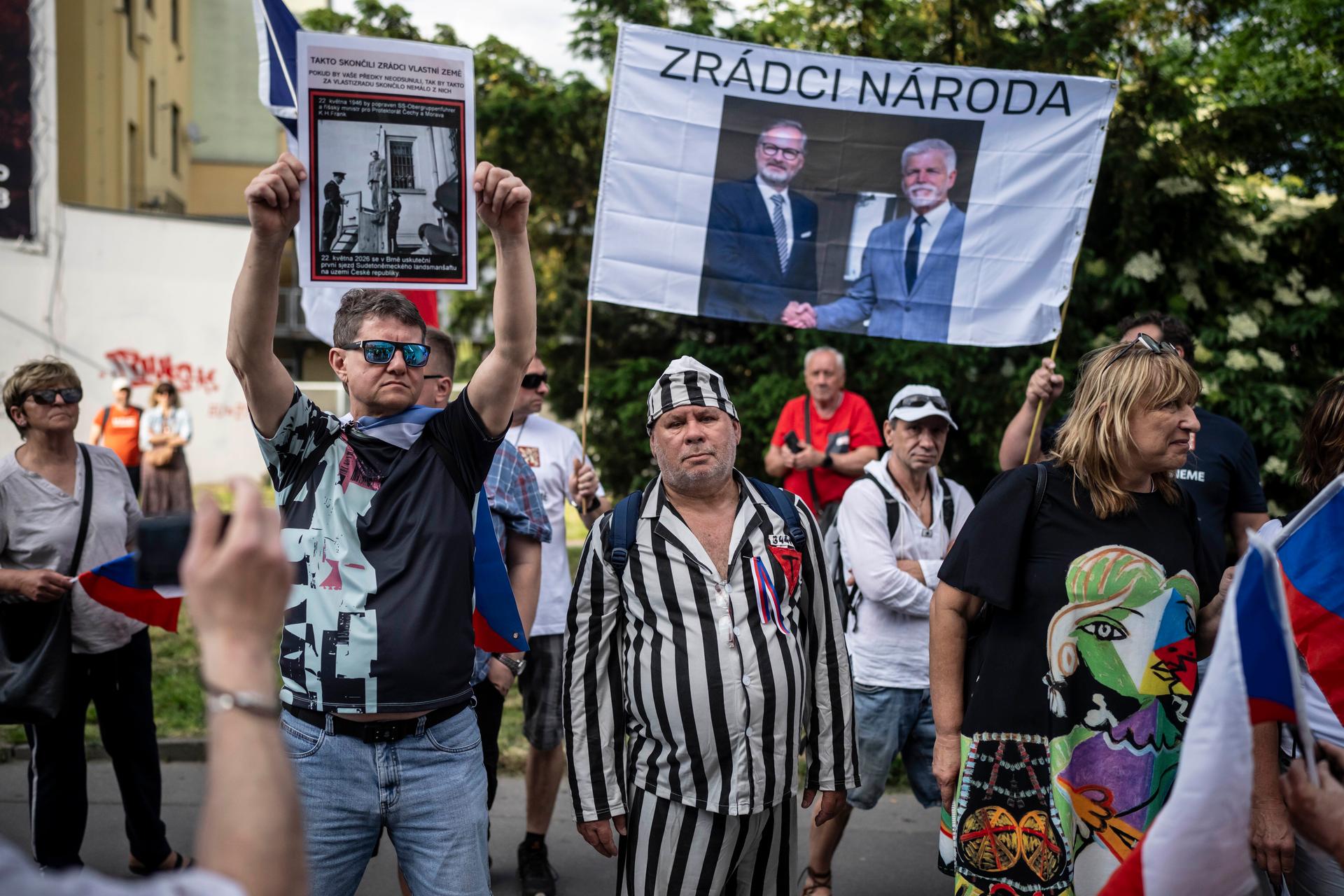 Odpůrci Sudetoněmeckého sjezdu v Brně, 23.5. 2026
Autor: Milan Jaroš