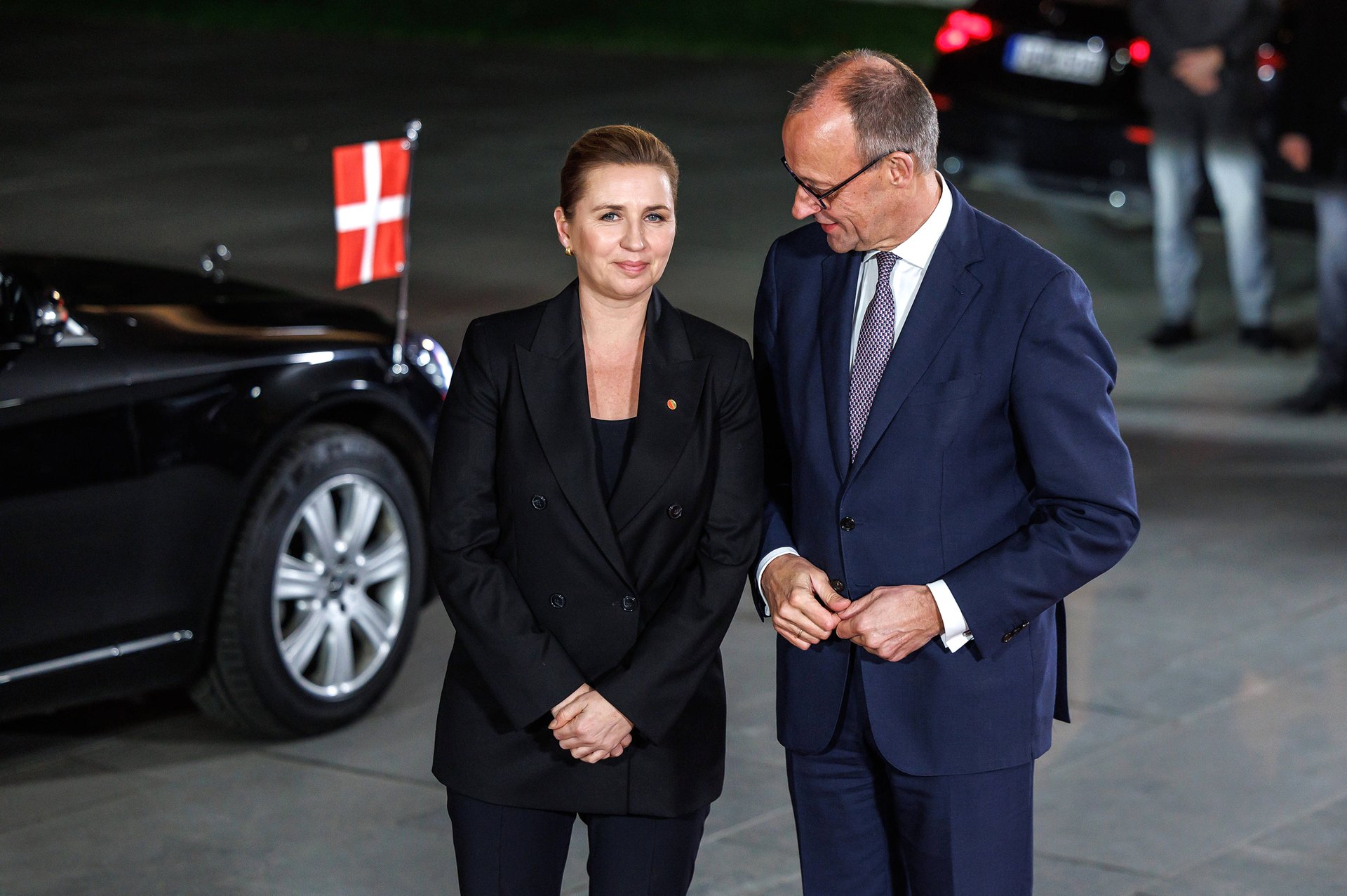 Stříbrná a bronzový. (Mette Frederiksen s německým kancléřem Friedrichem Merzem)
Autor: ČTK / imago stock&people / Andreas Gora