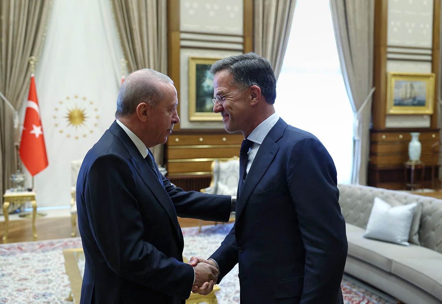 Turkish President Erdogan receives NATO Secretary General Rutte in Ankara