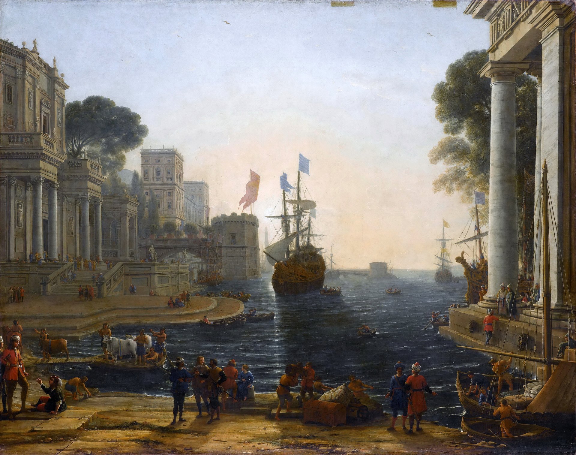 Mnohorozběhlý vrací Chrýseovnu. (Claude Lorrain, 1644)