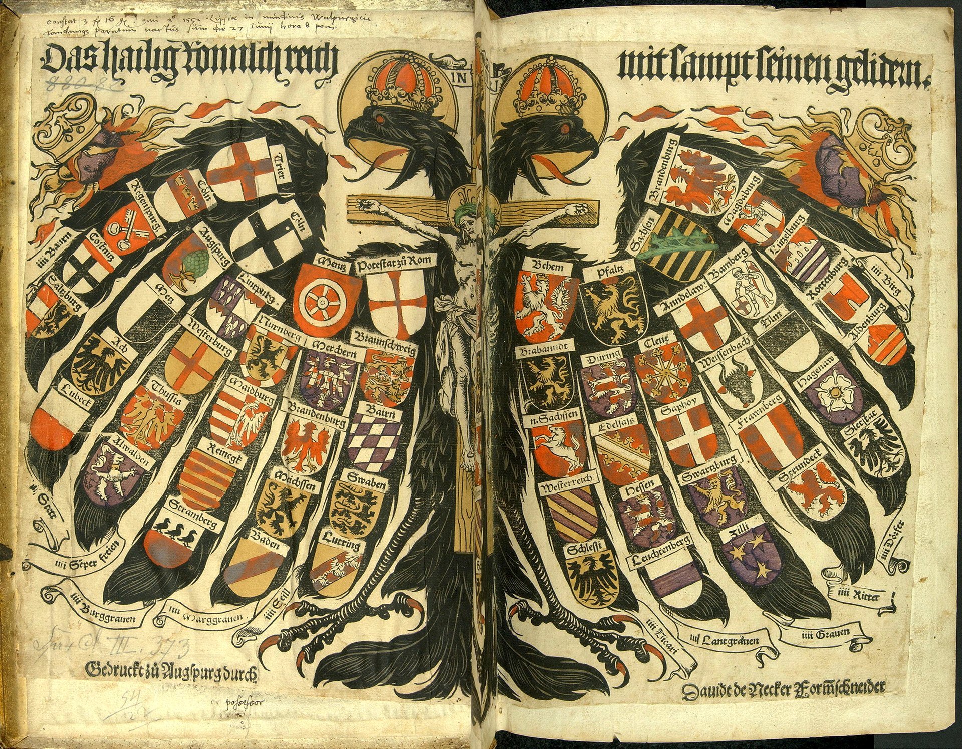 Císařská orlice a všechen svět pod ní. (Ilustrace Svaté říše římské, 1510)