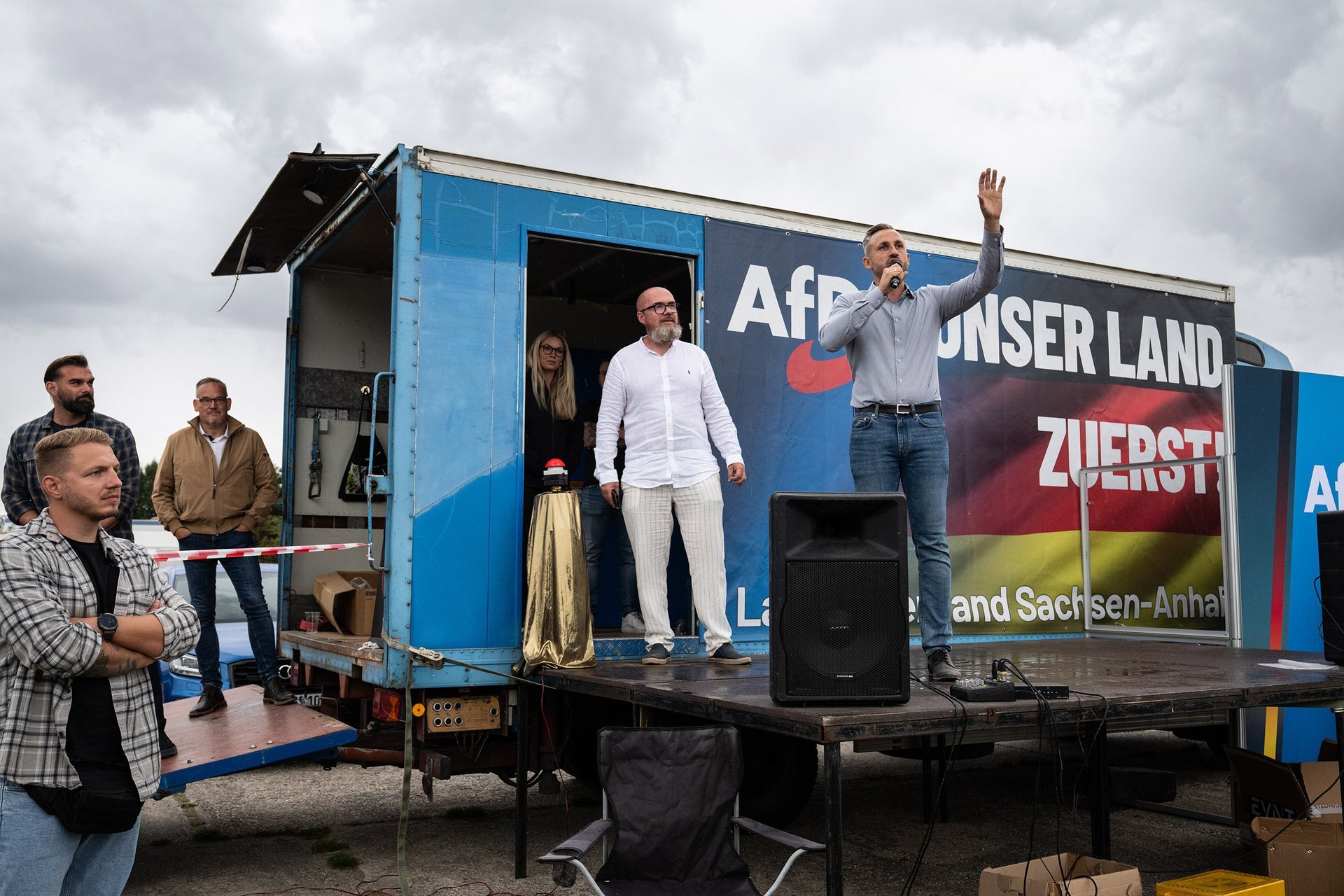 Ulrich Siegmund a Hans-Thomas Tillschneider, Familienfest v Querfurtu
