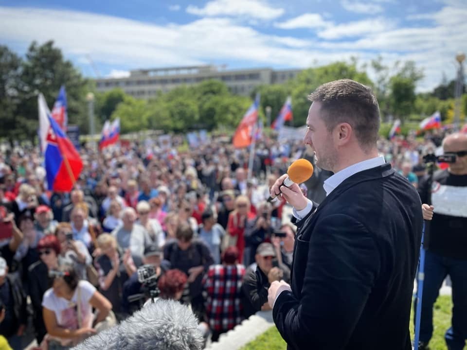 Předseda slovenské strany Republika Milan Uhrík