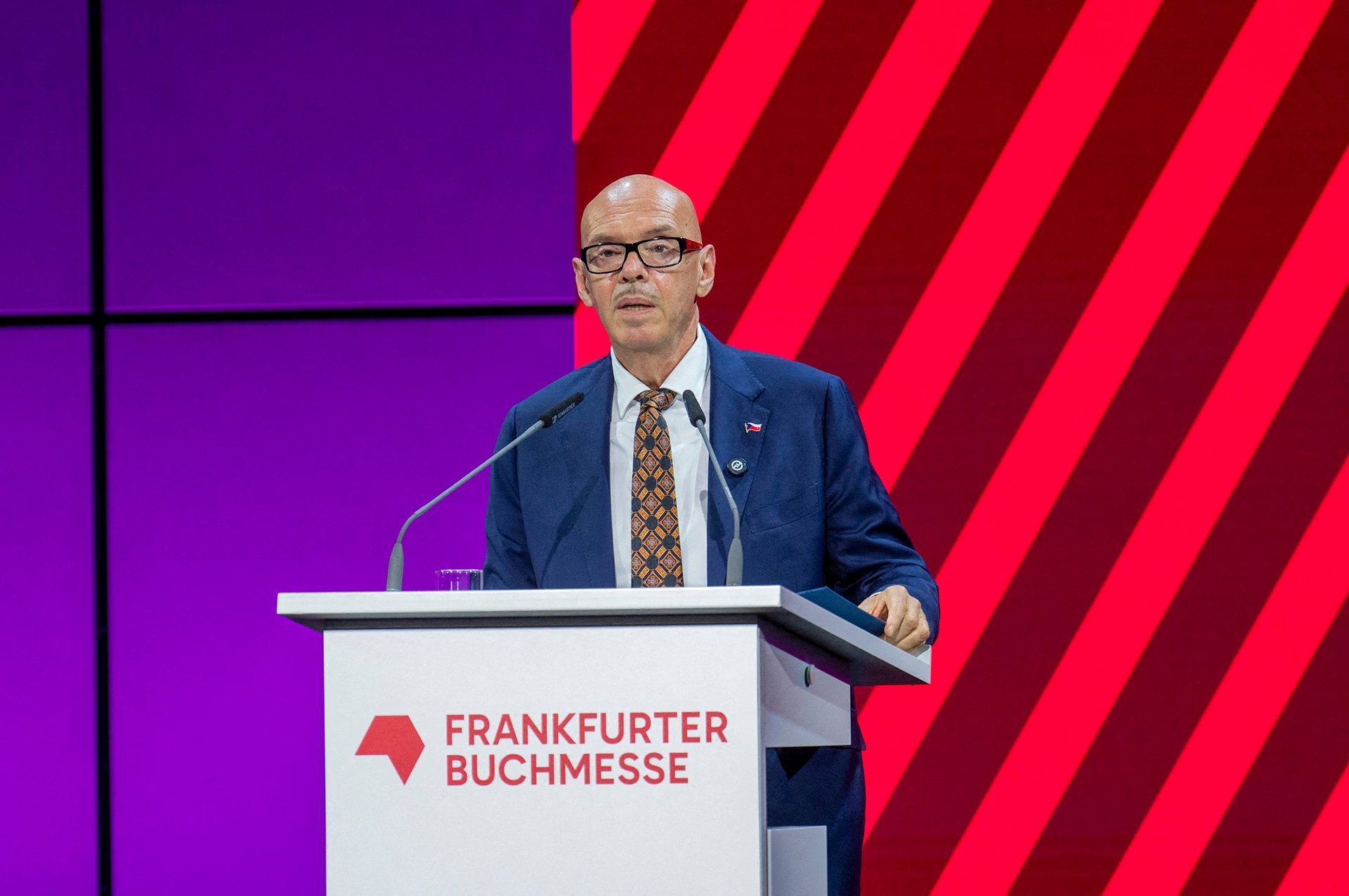 Oto Klempíř na frankfurtském knižním festivalu.